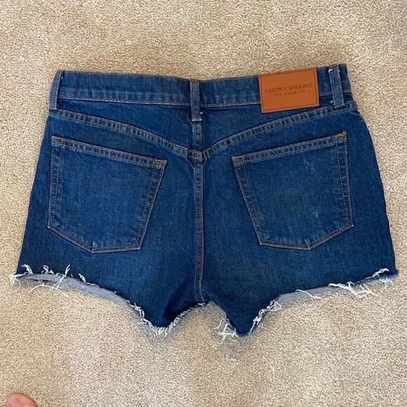 Lucky Brand Mid Rise Cut Off Jean Shorts Size 30 - Picture 7 of 9